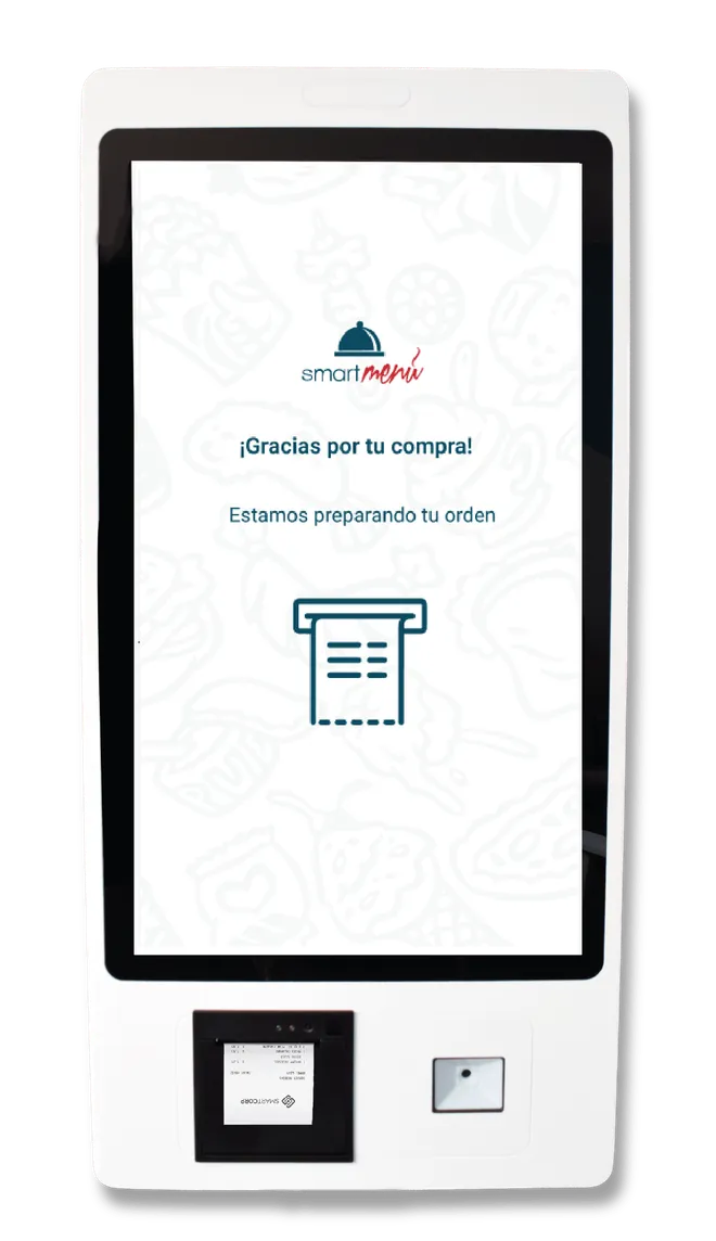 Kiosko de autoservicio SmartMenu: pedido confirmado