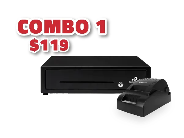 Kit POS para restaurante: cajón de dinero e impresora térmica de 80 mm