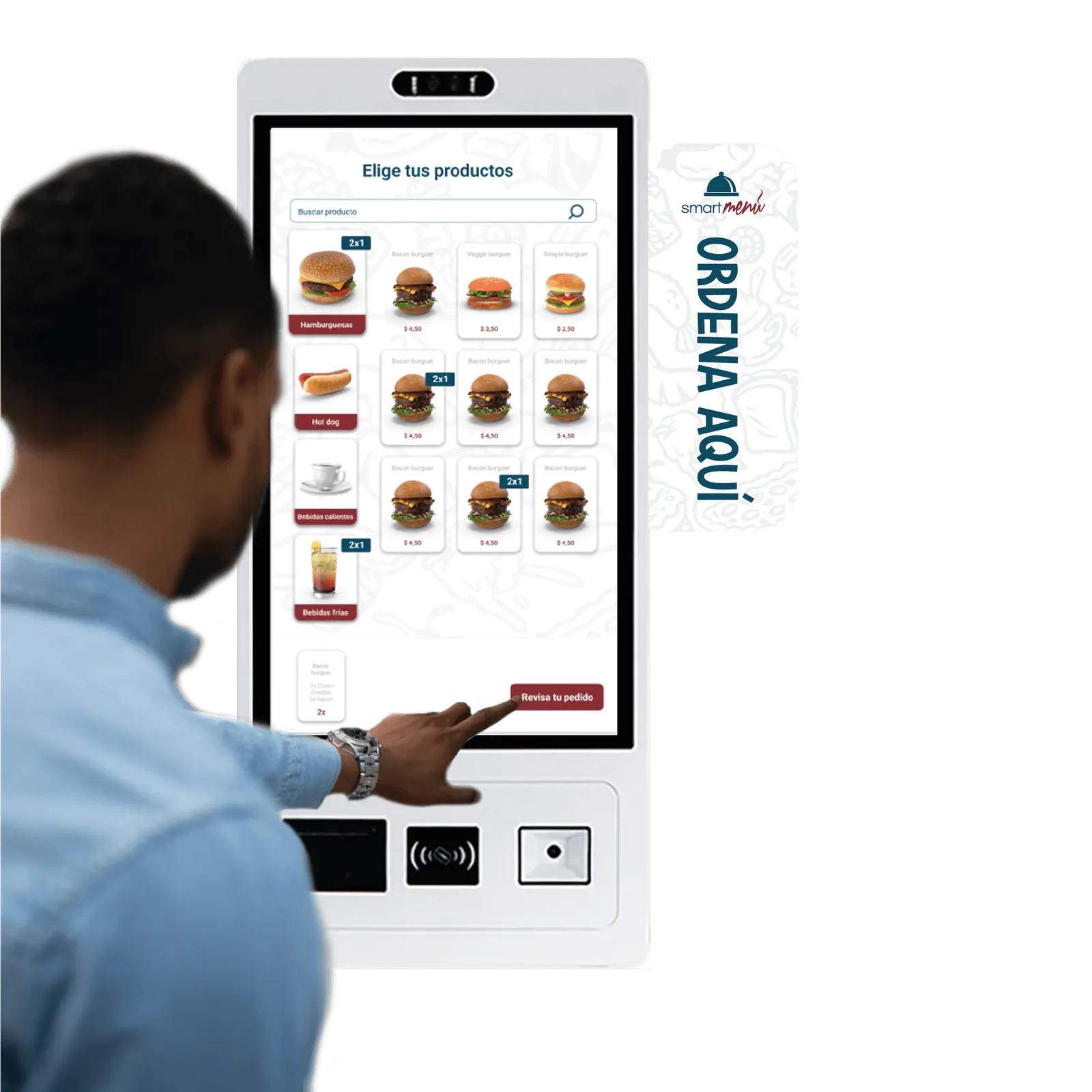 Kiosko de autoservicio SmartMenu para restaurantes